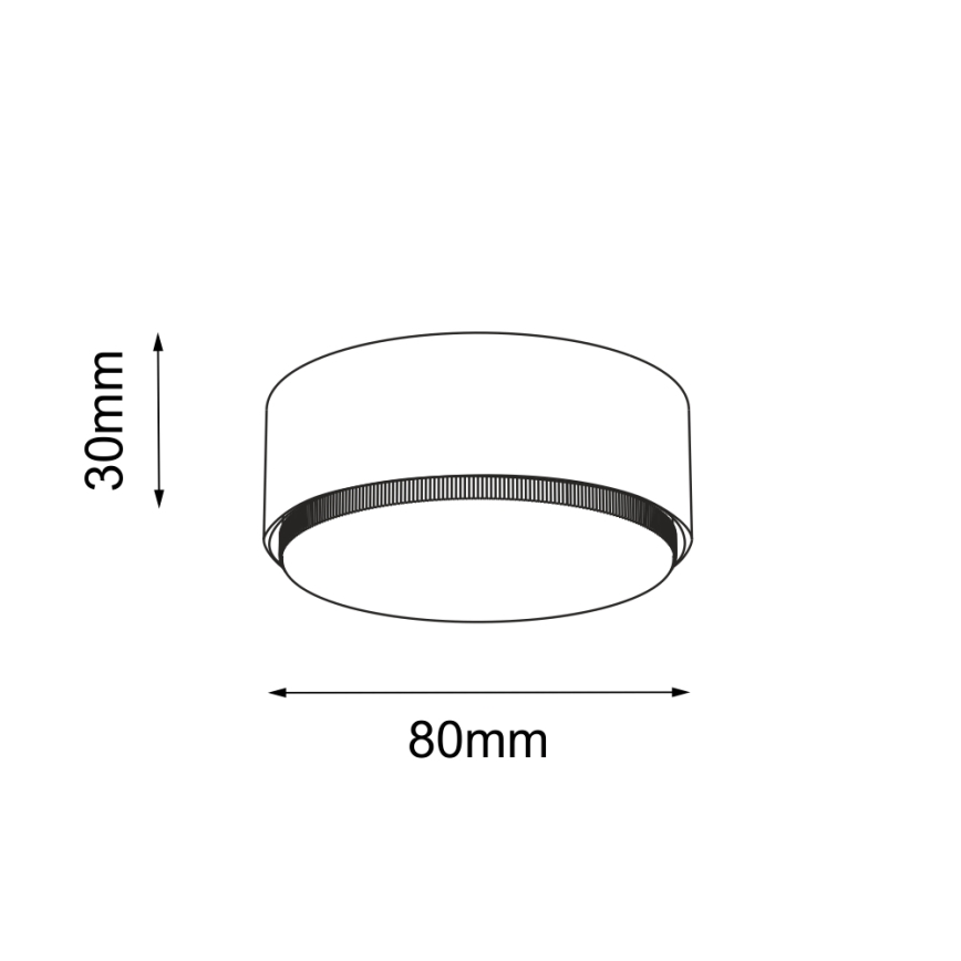 Brosline - Oprawa punktowa 1xGX53/9W/230V czarna