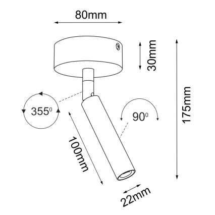 Brosline - Oprawa punktowa 1xG9/2,5W/230V czarna