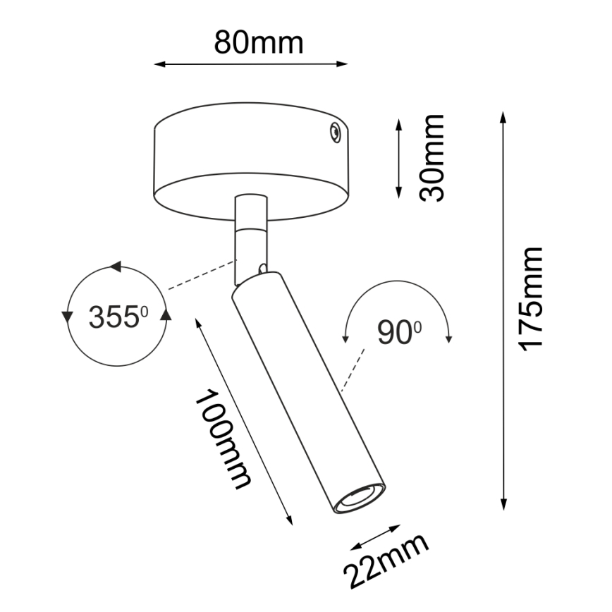 Brosline - Oprawa punktowa 1xG9/2,5W/230V czarna