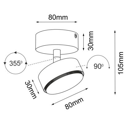 Brosline - Oprawa punktowa 1xGX53/9W/230V biała