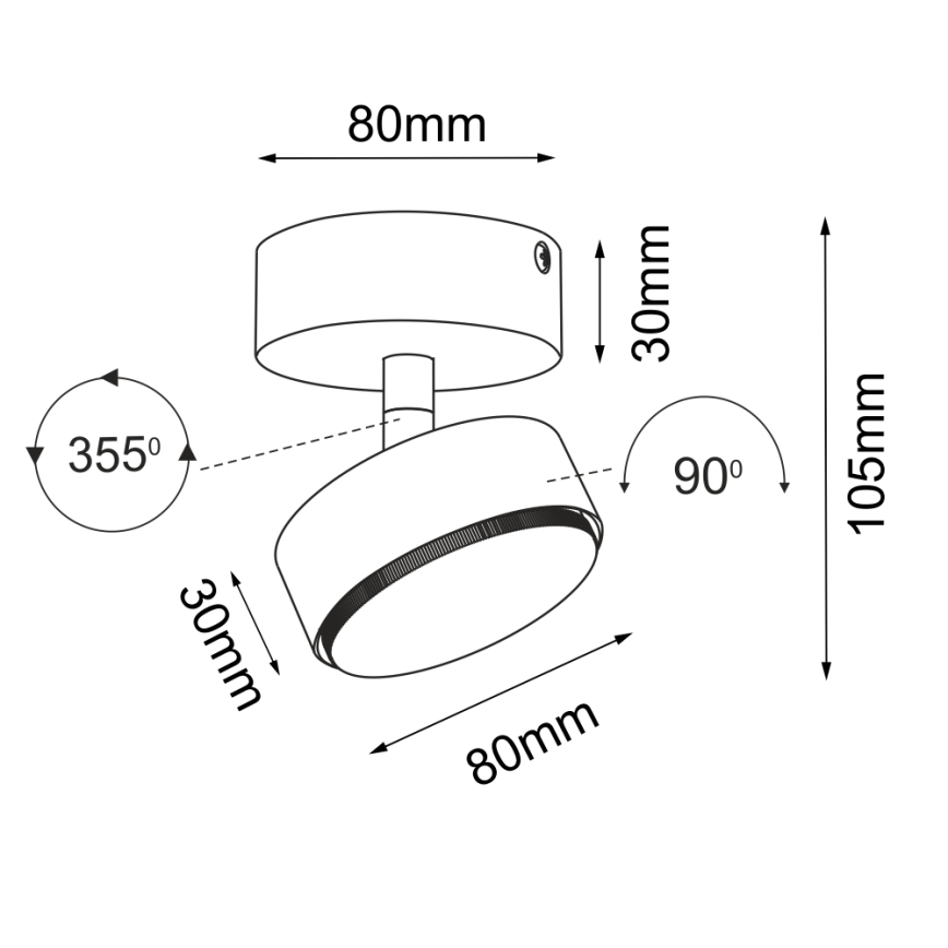 Brosline - Oprawa punktowa 1xGX53/9W/230V biała