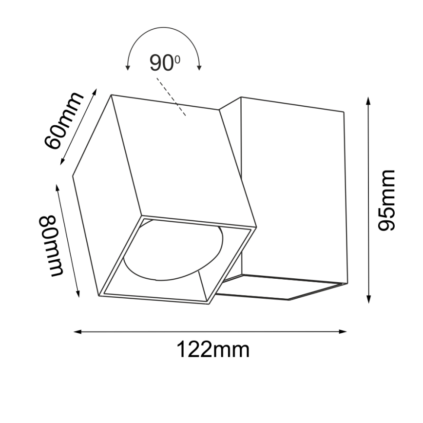 Brosline - Kinkiet ścienny punktowy 1xGU10/10W/230V czarny