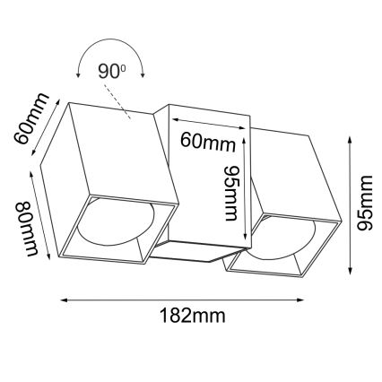 Brosline - Kinkiet punktowy 2xGU10/10W/230V biały