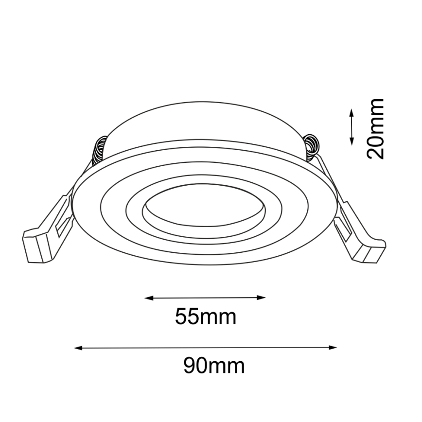 Brosline - Oprawa wpuszczana 1xGU10/10W/230V biała