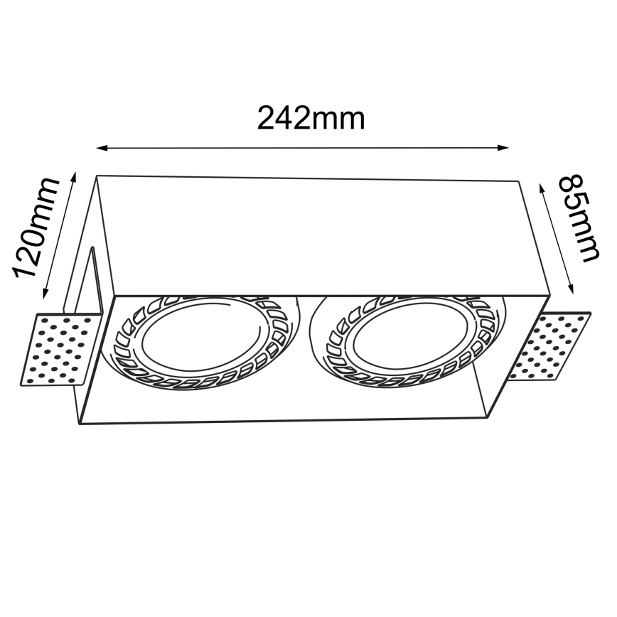 Brosline - Oprawa do sufitu podwieszanego 2xGU10/18W/230V biała