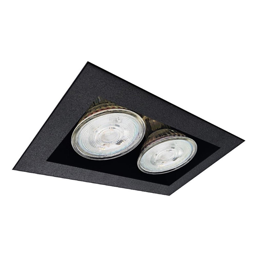 Brosline - Oprawa wpuszczana 2xGU10/10W/230V czarna