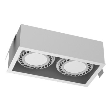Brosline - Wpuszczana oprawa sufitowa 2xGU10/18W/230V biała