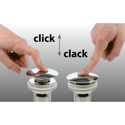 Bruckner - Odpływ do umywalki CLICK-CLACK śr. 6,3 cm stal nierdzewna