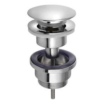 Bruckner - Odpływ umywalkowy bez przelewu CLICK-CLACK śr. 6,4 cm chrom błyszczący