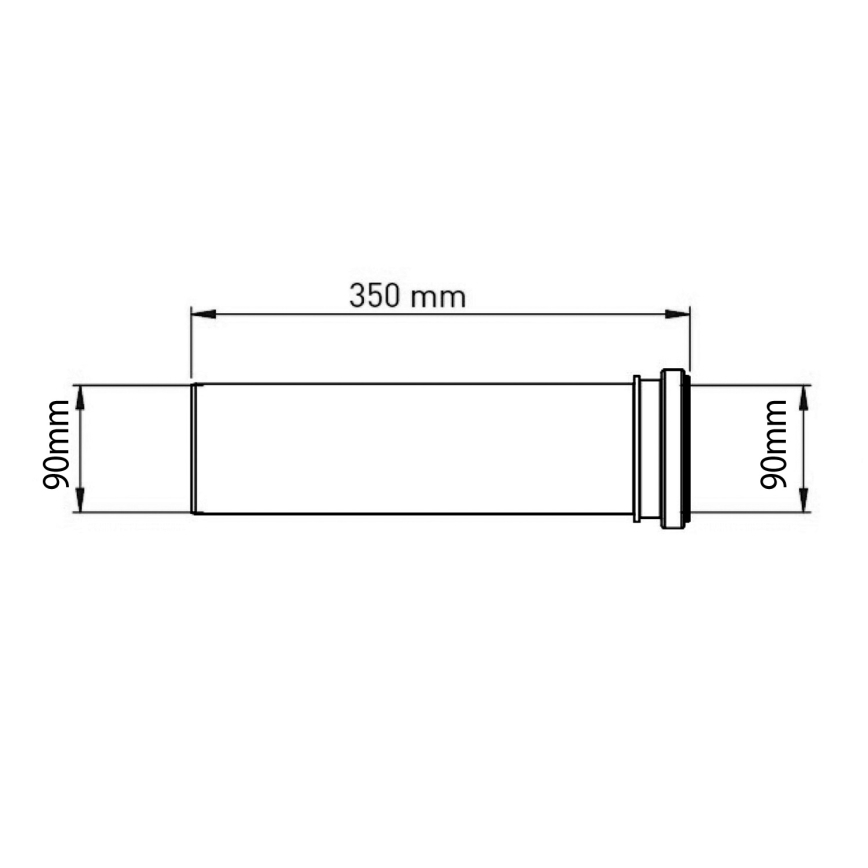 Bruckner - Przedłużka do wiszącej toalety 35 cm czarny