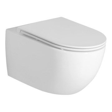 Bruckner - Wisząca miska WC Vortex Rimless FULDA ceramika/biała