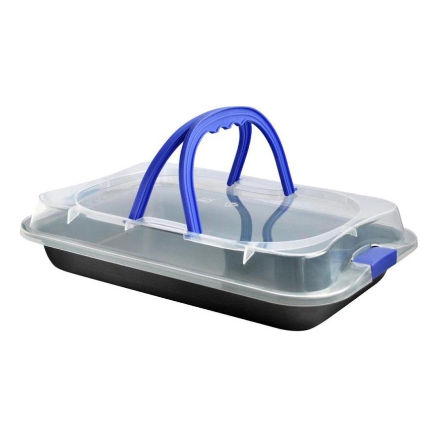 Brytfanna z pokrywą TORO 42x3,8x29 cm czarna/niebieska