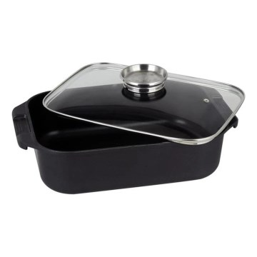 Brytfanna z pokrywką TORO 6,5 l 34,5x10x24,5 cm czarna