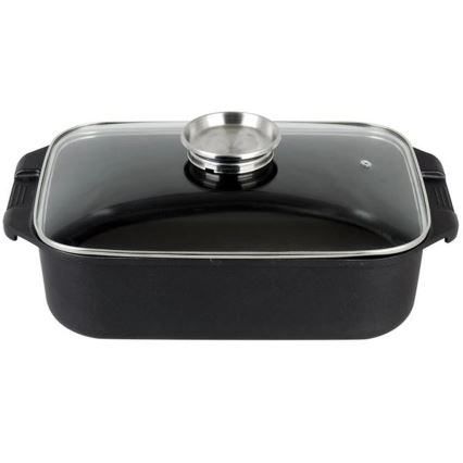 Brytfanna z pokrywką TORO 6,5 l 34,5x10x24,5 cm czarna