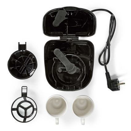 Butler - Czarny ekspres do kawy na 2 filiżanki 450W/230V