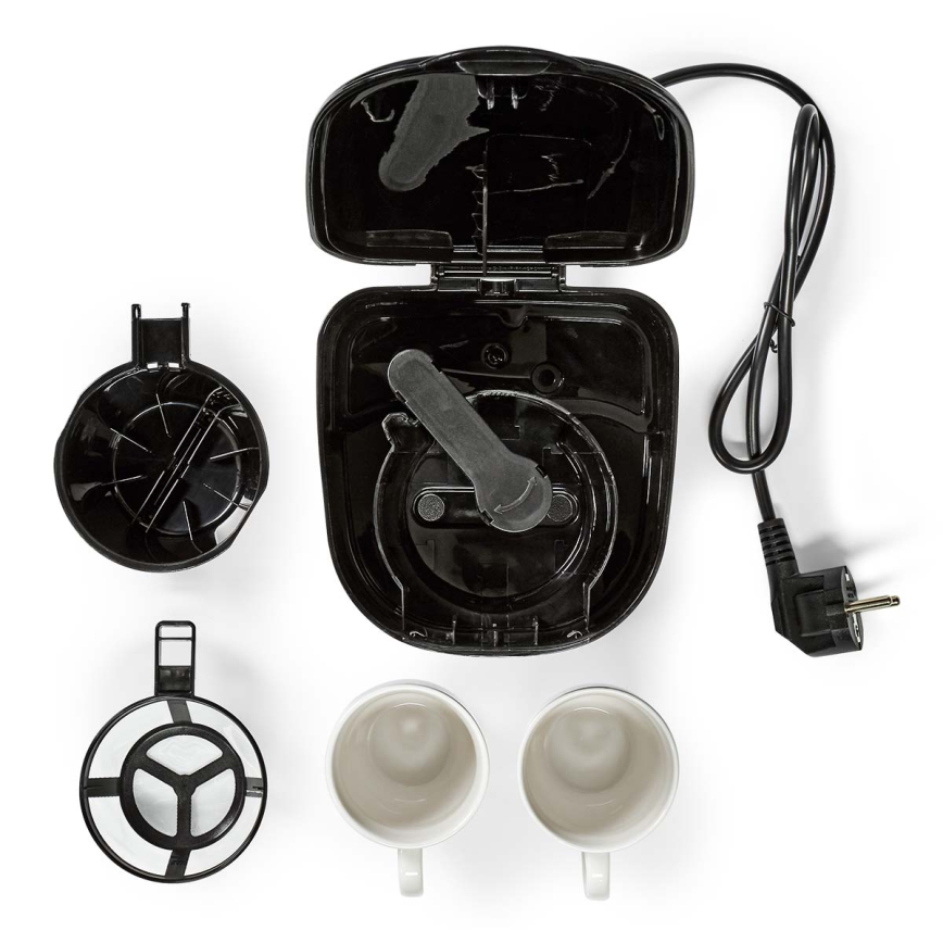 Butler - Czarny ekspres do kawy na 2 filiżanki 450W/230V