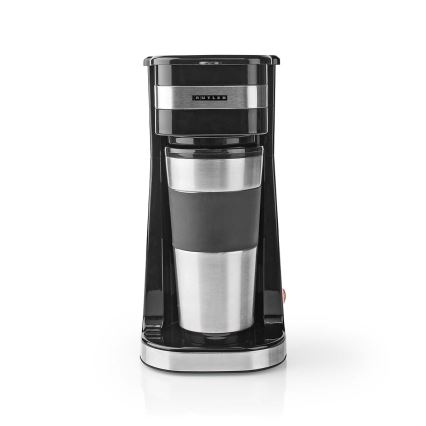 Butler - Ekspres do jednego kubka 0,4 l z kubkiem podróżnym, 750 W/230 V, stal nierdzewna/czarny