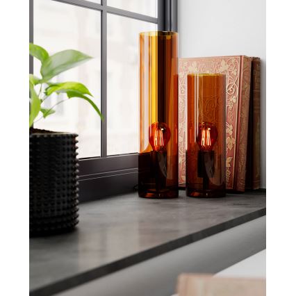 ByRydens - Lampa stołowa FLAKE 1xE27/5W/230V brązowa/przydymiona