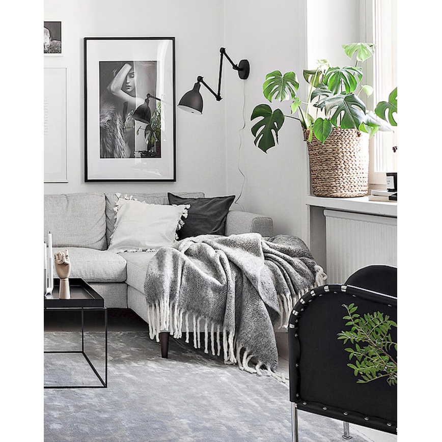 ByRydens - Lampa ścienna BAZAR 1xE27/5W/230V czarna