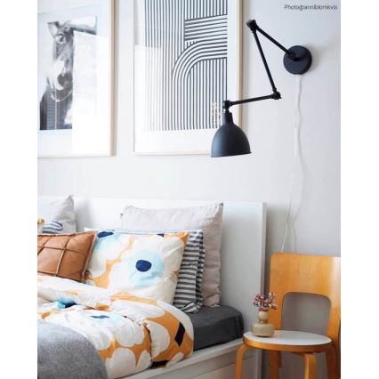 ByRydens - Lampa ścienna BAZAR 1xE27/5W/230V czarna