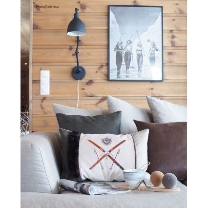ByRydens - Lampa ścienna BAZAR 1xE27/5W/230V czarna