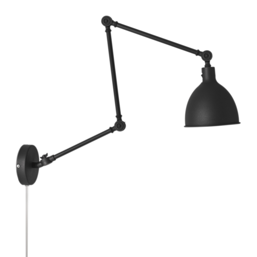 ByRydens - Lampa ścienna BAZAR 1xE27/5W/230V czarna