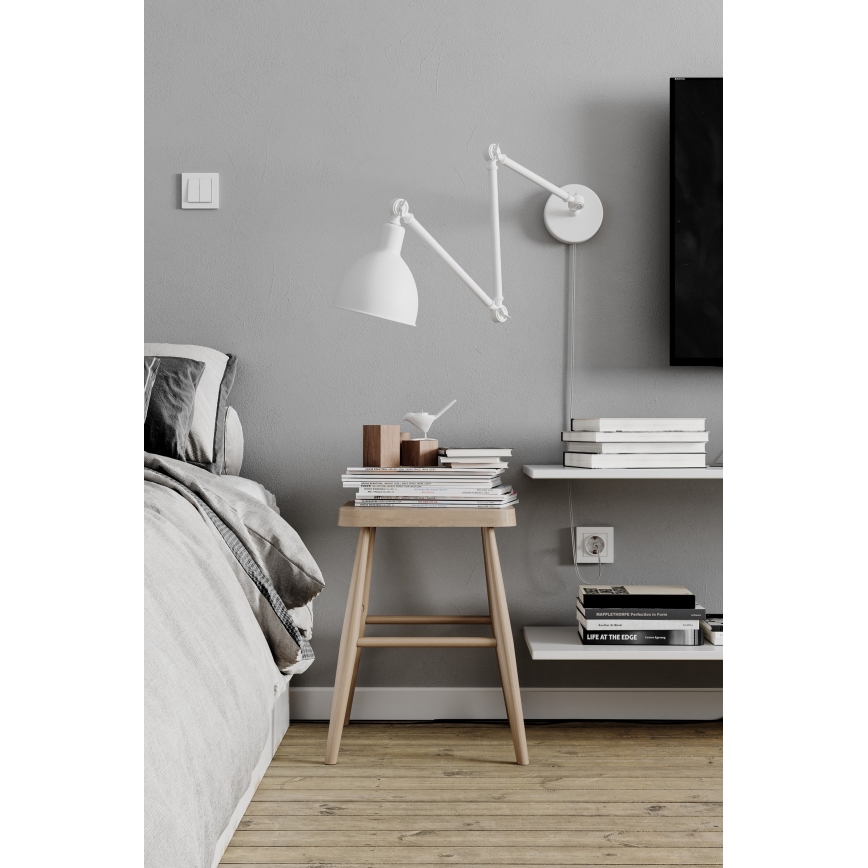 ByRydens - Kinkiet ściemnialny BAZAR 1xE27/5W/230V biały