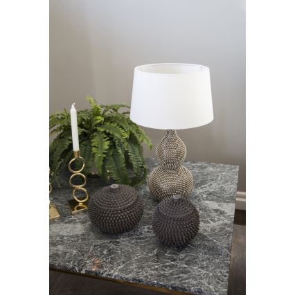 ByRydens - Lampa stołowa LOFTY 1xE27/5W/230V biała/srebrna