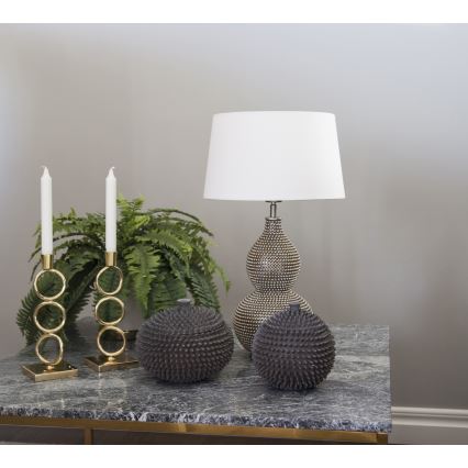 ByRydens - Lampa stołowa LOFTY 1xE27/5W/230V biała/srebrna