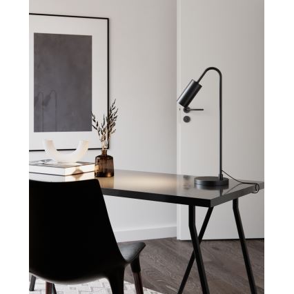 ByRydens - Lampa stołowa CURVE 1xGU10/7W/230V czarna