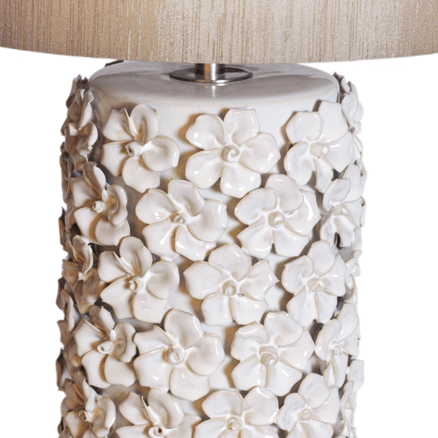 ByRydens - Lampa stołowa FIORE 1xE27/5W/230V kremowy