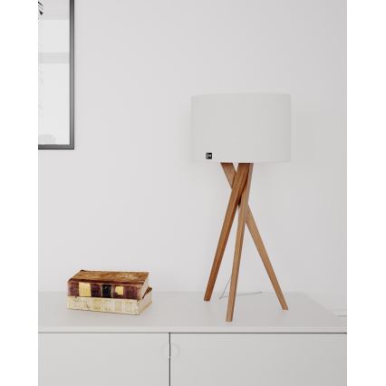 ByRydens - Lampa stołowa VEGA 1xE27/8W/230V biała/dąb