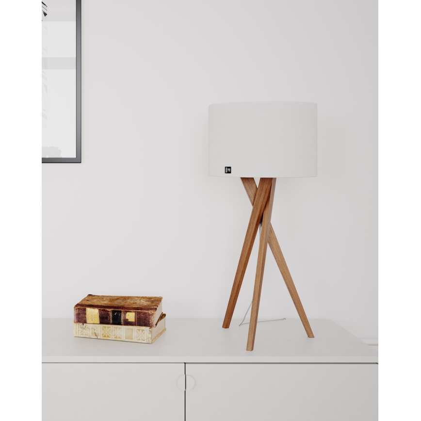 ByRydens - Lampa stołowa VEGA 1xE27/8W/230V biała/dąb