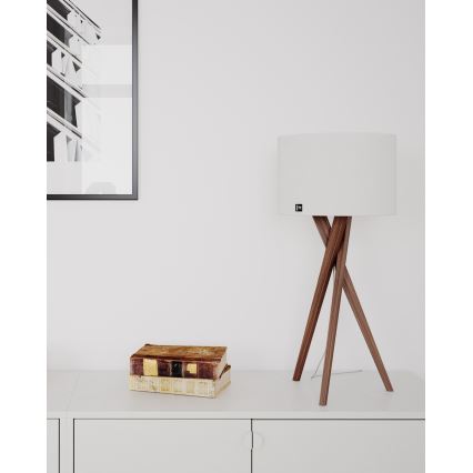 ByRydens - Lampa stołowa VEGA 1xE27/8W/230V biała/orzech