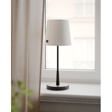 ByRydens - Lampa stołowa LUMI 1xE27/8W/230V biały/czarny 48,5 cm