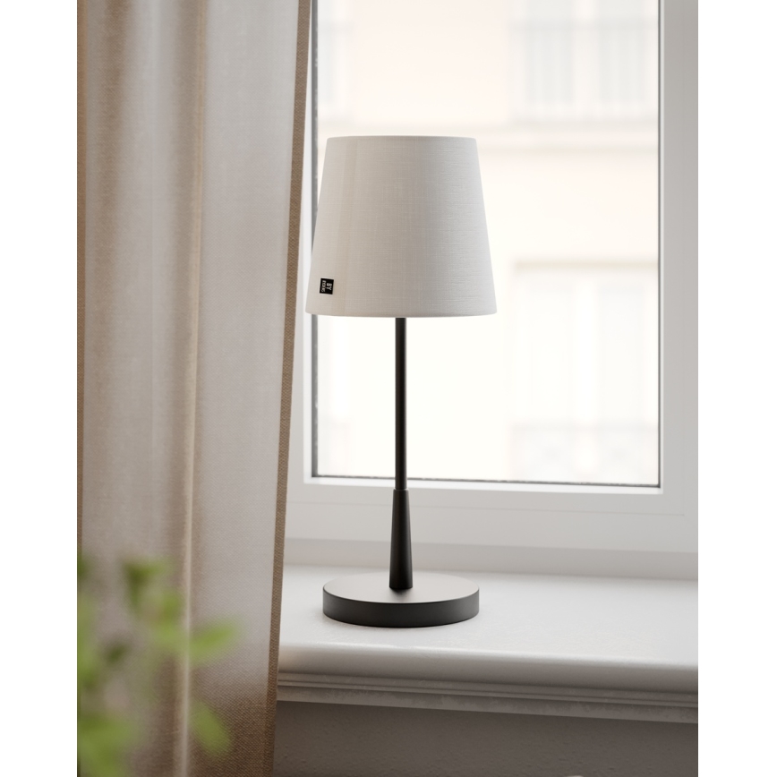 ByRydens - Lampa stołowa LUMI 1xE27/8W/230V biały/czarny 48,5 cm