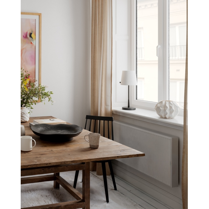 ByRydens - Lampa stołowa LUMI 1xE27/8W/230V biały/czarny 48,5 cm