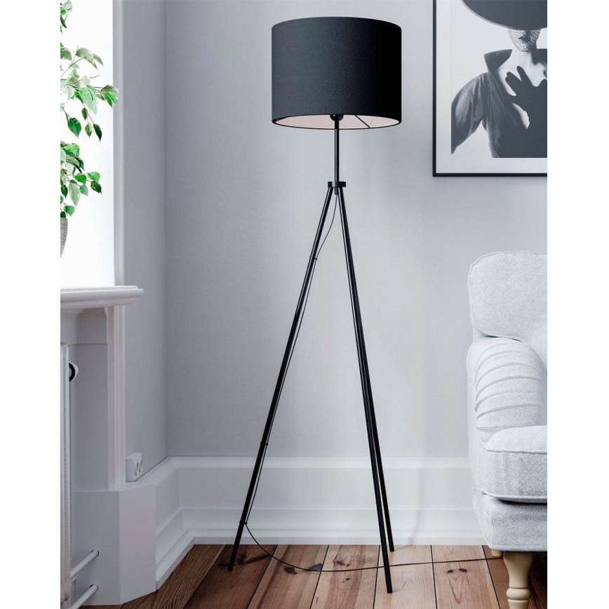 ByRydens - Lampa stojąca RINA 1xE27/5W/230V czarna