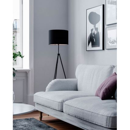 ByRydens - Lampa stojąca RINA 1xE27/5W/230V czarna