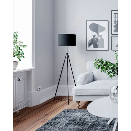 ByRydens - Lampa stojąca RINA 1xE27/5W/230V czarna
