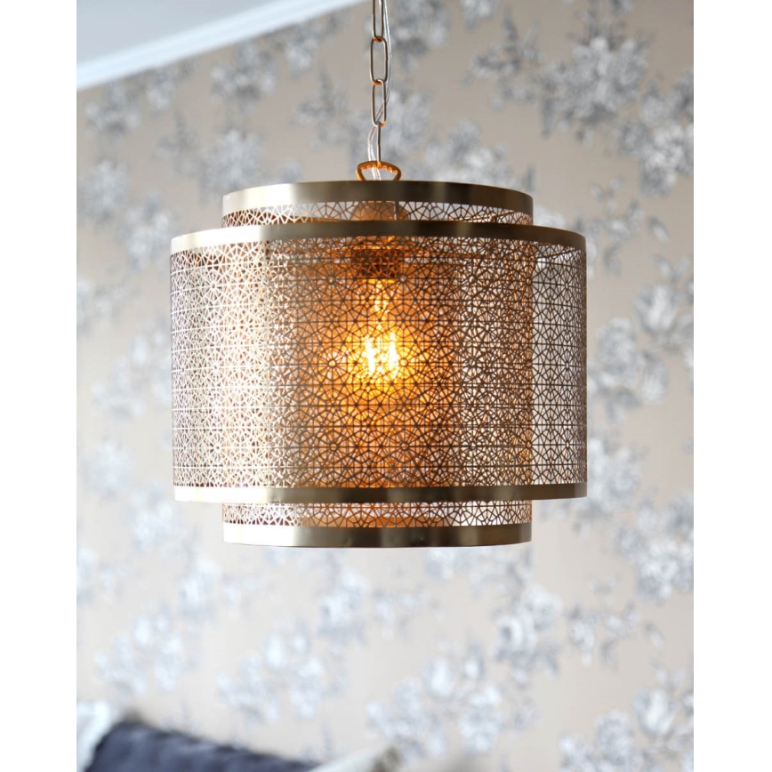 ByRydens - Żyrandol na łańcuchu HERMINE 1xE27/5W/230V mosiądz śr. 34 cm