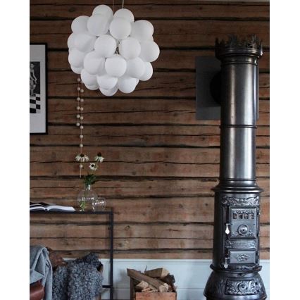 ByRydens - Żyrandol na lince GROSS 8xG9/4W/230V biały śr. 50 cm