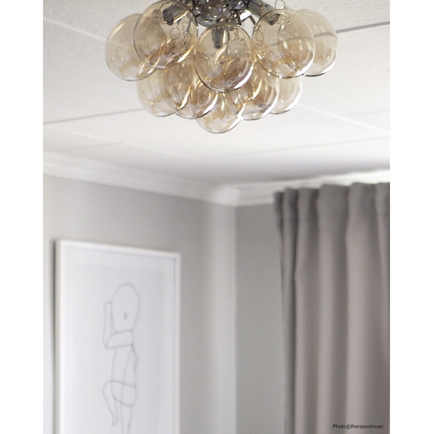 ByRydens - Plafon GRANDE 3xG9/4W/230V dymny/brązowy śr. 30 cm