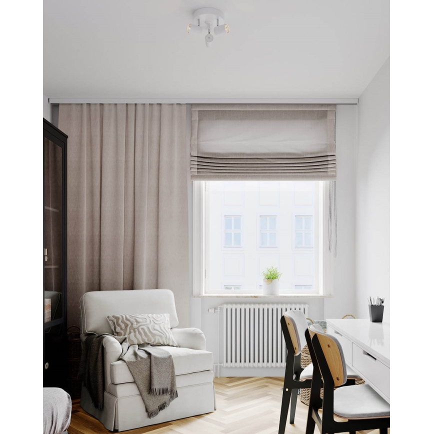 ByRydens - Oświetlenie punktowe CORRECT 3xGU10/7W/230V biały śr. 20 cm