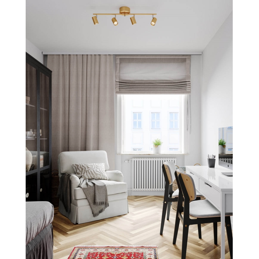 ByRydens - Oświetlenie punktowe CORRECT 4xGU10/7W/230V złoty