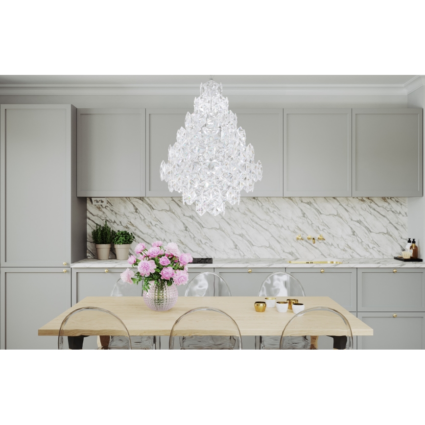 ByRydens - Żyrandol na łańcuchu MONARQUE GRANDE 11xE14/5W/230V przezroczysty śr. 58 cm