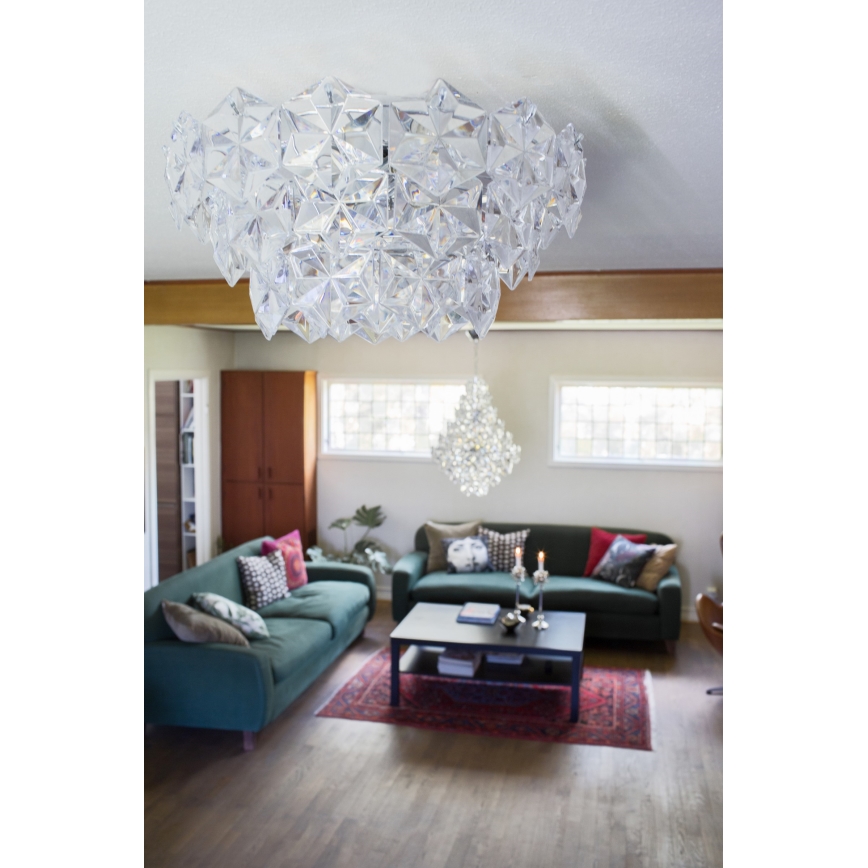 ByRydens - Plafon MONARQUE 3xE27/5W/230V przezroczysty śr. 51 cm