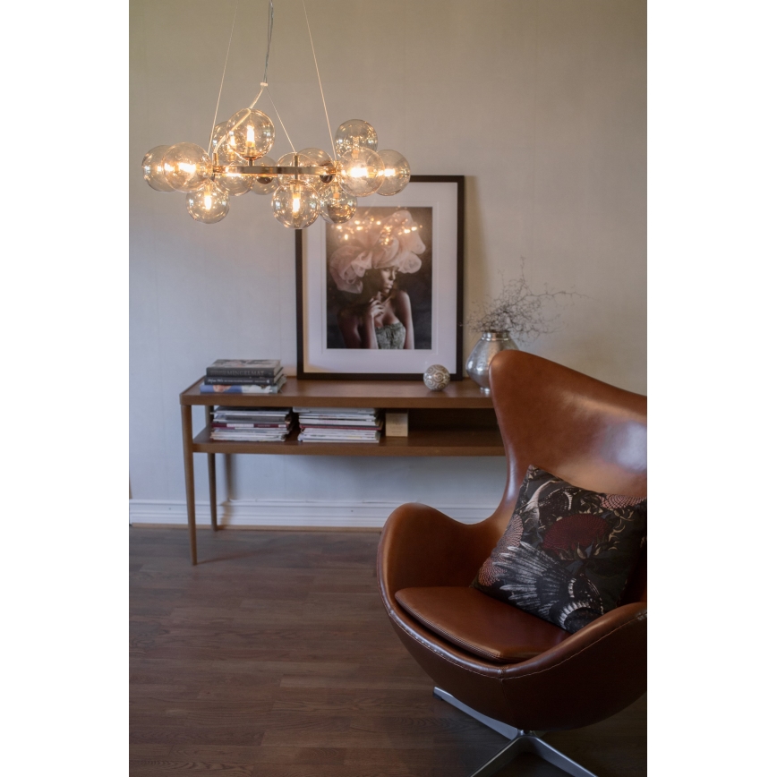 ByRydens - Żyrandol na lince SPLENDOR 25xG9/5W/230V dymny/brązowy