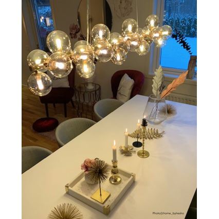 ByRydens - Żyrandol na lince SPLENDOR 25xG9/5W/230V dymny/brązowy