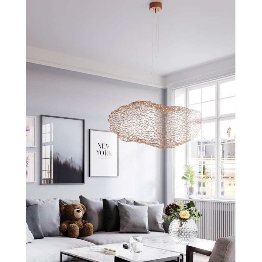 ByRydens - LED Żyrandol na lince HAYDEN LED/15W/230V złoty
